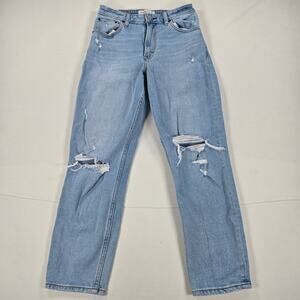 Abercrombie & Fitch High Rise The Mom Curve Love Distressed Jean Women's Size 27